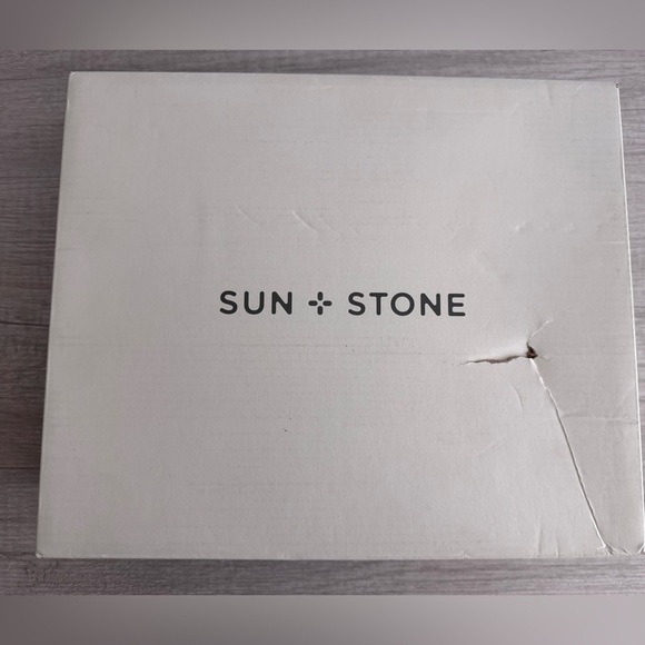 Sun + Stone Women's Cognac Elizaa Notched Pointed Toe Dress Booties Size 7W - Picture 11 of 11